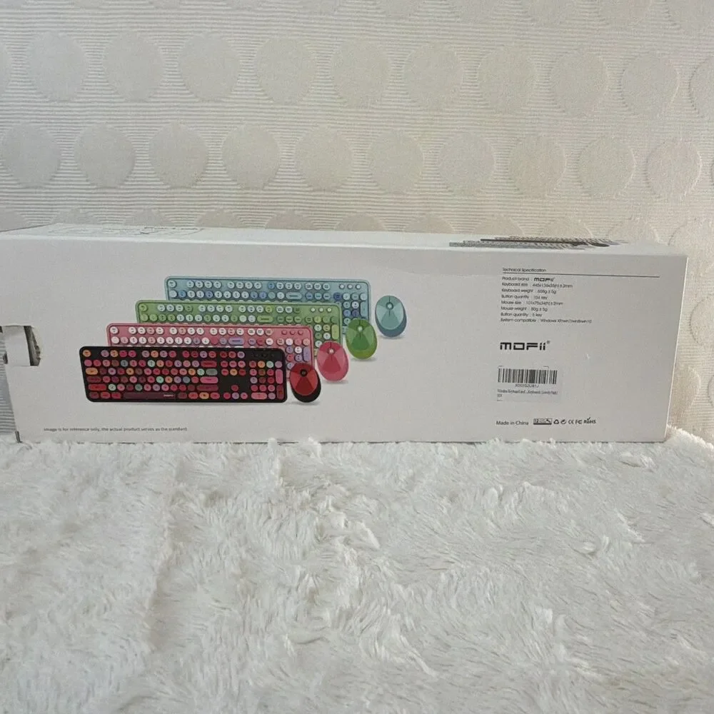 Mofii Sweet Wireless Keyboard & Mouse Set QWERTY English Pink/White